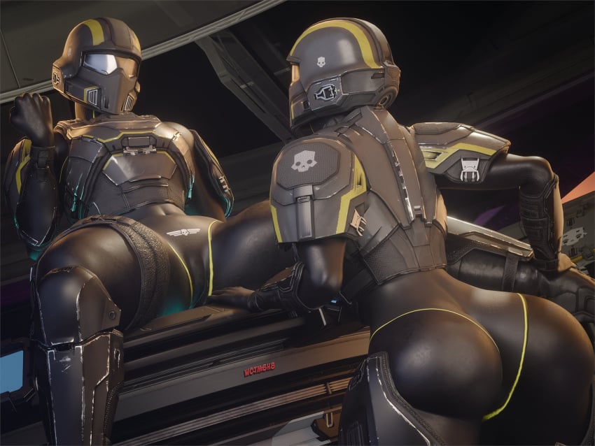 2024 2girls 3d 3d_(artwork) 5_fingers armor armored_female ass bending_over big_ass big_breasts big_butt big_thighs breasts busty cameltoe dat_ass female female_focus female_only fully_clothed helldiver_(helldivers) helldivers helldivers_2 helmet hi_res highres hips hourglass_figure large_ass large_breasts large_butt legs legs_open long_legs mask masked masked_female round_ass sitting slim_waist thick_thighs thighs voluptuous wide_hips wotm8h8