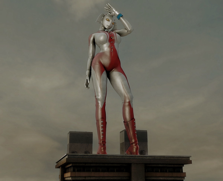 3d alien alien_girl alone female giantess long_legs mother_of_ultra solo solo_female solo_focus tagme ultraman_(franchise) ultrawoman_marie umk wide_hips