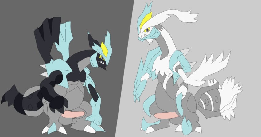 black_kyurem dragon kyurem male penis pokemon tagme white_kyurem