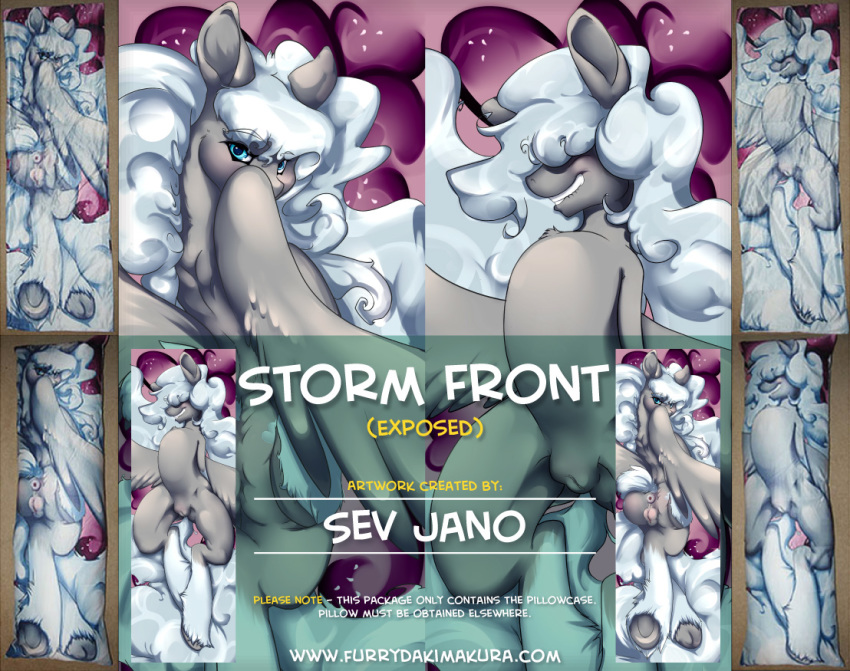 2015 equine female feral friendship_is_magic fur hair hooves horse mammal my_little_pony nude pegasus pony pussy sev_jano silver_hair solo stormfront wings