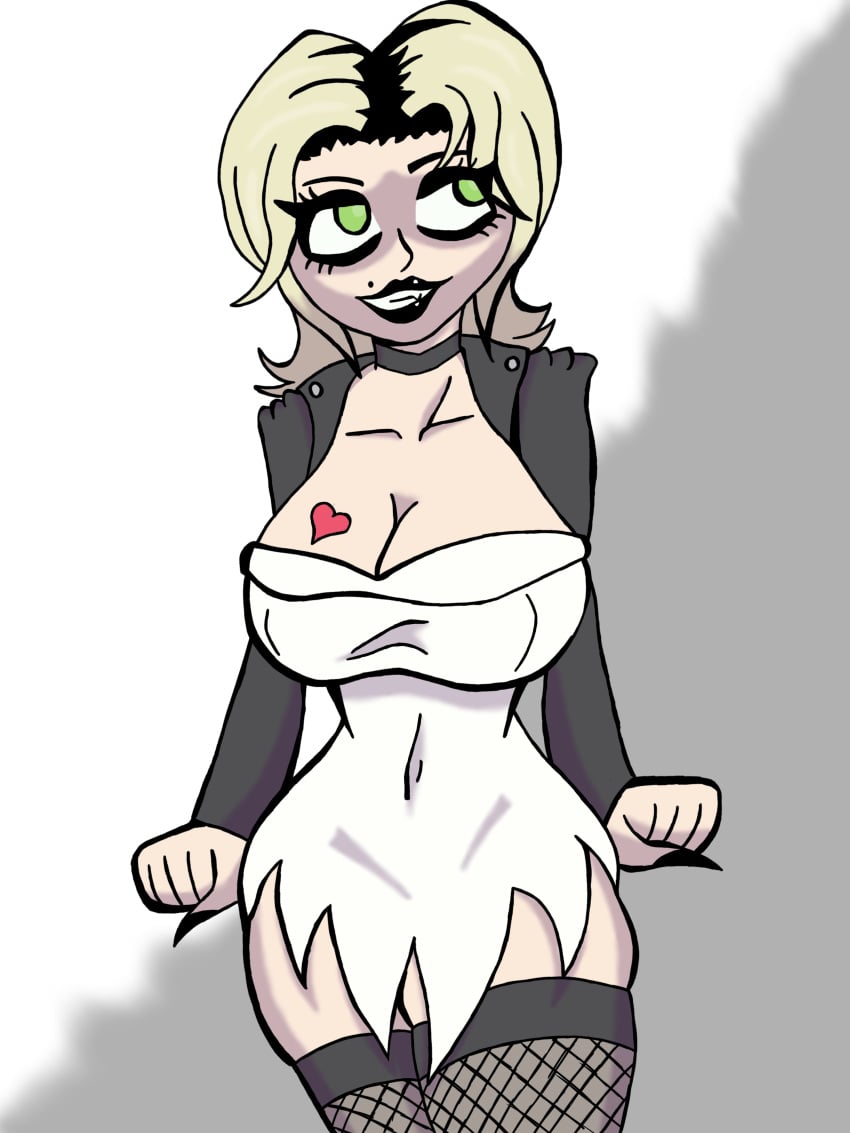 big_breasts blonde_hair bride bride_of_chucky chucky doll doll_girl dress horror_movie killer only_female terror tiffany_valentine wedding_dress