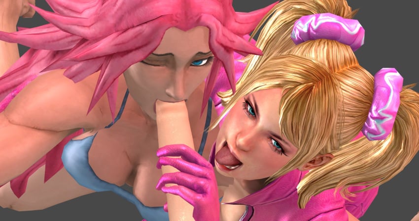 3d crossover dudehentai female final_fight human juliet_starling lollipop_chainsaw male mod poison_(final_fight) straight street_fighter xnalara