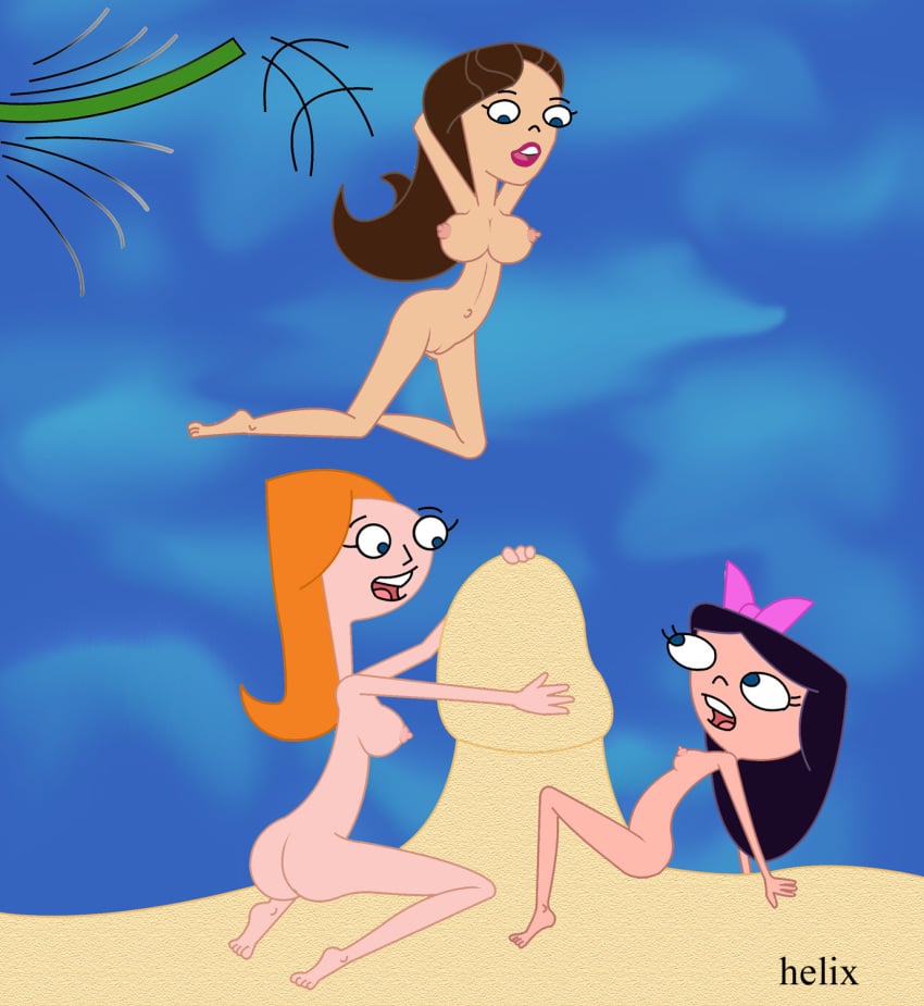 candace_flynn disney female female_only helix human isabella_garcia-shapiro multiple_females multiple_girls nipples phineas_and_ferb vanessa_doofenshmirtz