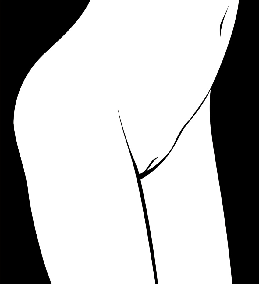 copyright_request female highres midriff monochrome no_panties nude pussy uncensored