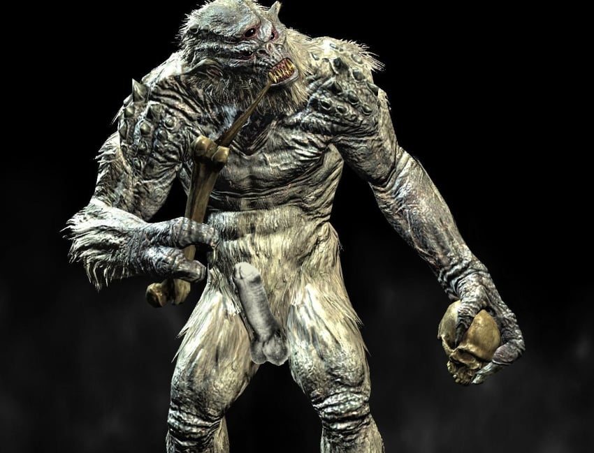 1boy 3d frost_troll male male_only mod monster skull skyrim solo the_elder_scrolls troll