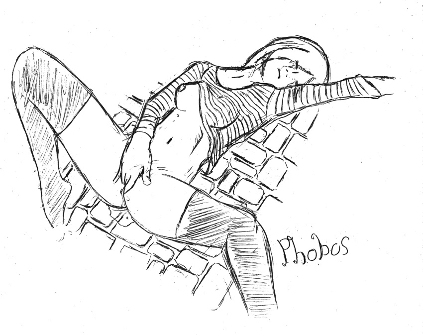 alice_(madness_returns) alice_in_wonderland alice_liddell alice_madness_returns american_mcgee's_alice crying fingering lying_on_back masturbation phobos(artist) sketch stockings striped_shirt