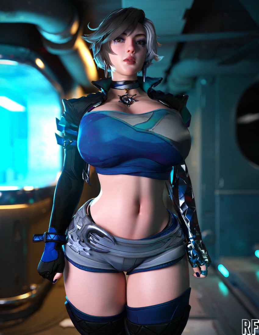 3d big_breasts huge_breasts korean korean_female luna_snow luna_snow_(marvel_rivals) marvel marvel_rivals rude_frog