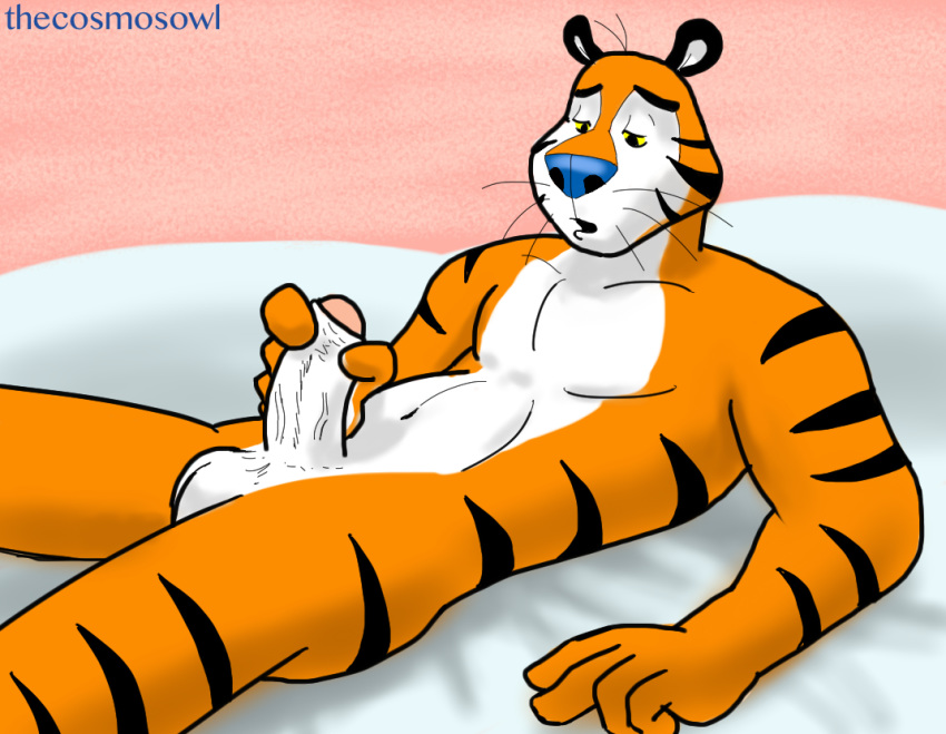 frosted_flakes male male_only mascot penis thecosmosowl tony_the_tiger