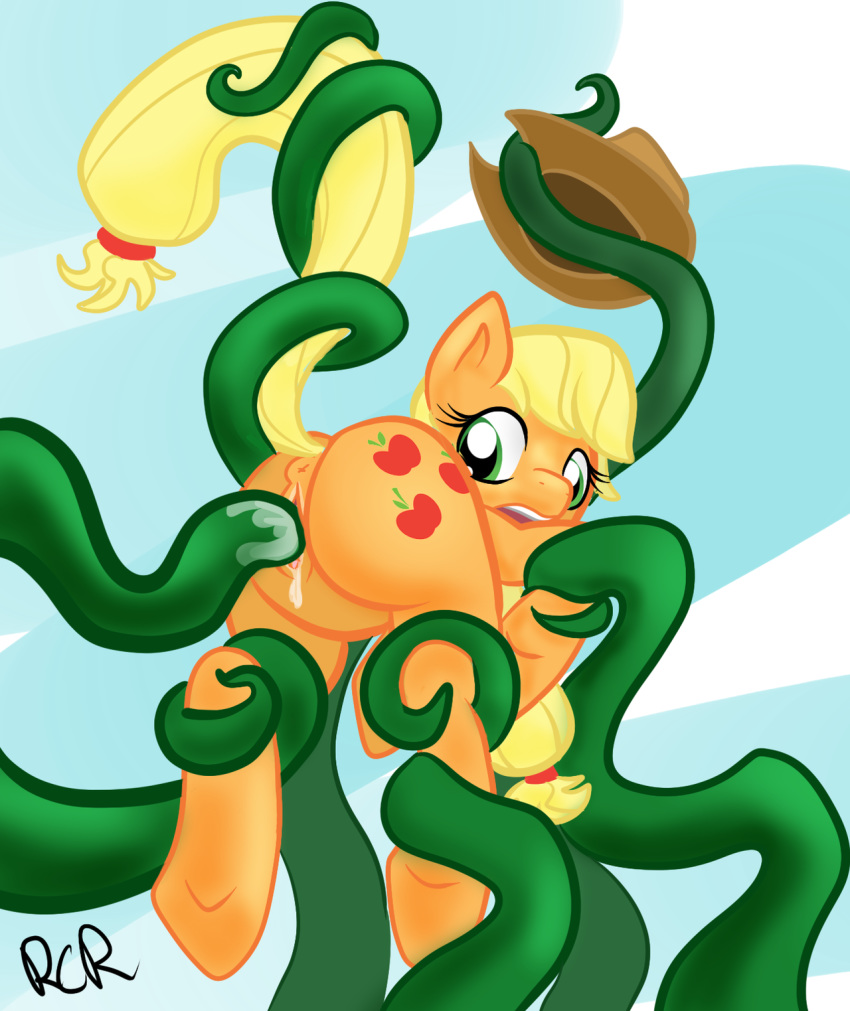 applejack_(mlp) friendship_is_magic my_little_pony rawrcharlierawr smooth_skin tagme tentacle