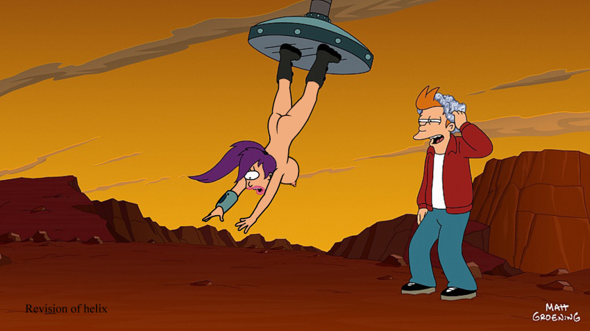 futurama helix philip_j_fry purple_hair tagme turanga_leela