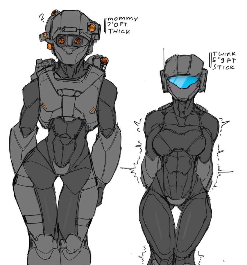1boy 1girls big_thighs dommy_mommy female female_spartan_(halo) femboy halo halo_(game) halo_(series) linda-058 male mommy muscular muscular_female size_difference spartan_(halo) spl4ts thigh_gap thighs twink