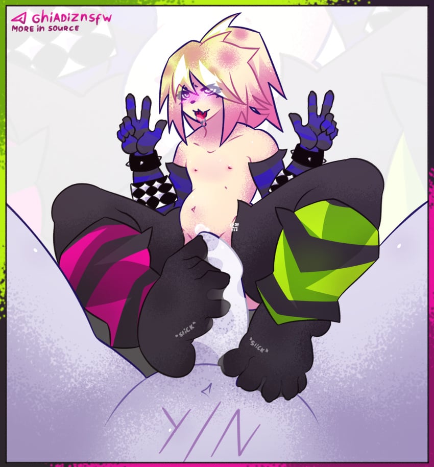 anonymous_male belly black_socks blush bracelet bracelets cute cute_expression cute_face exposed_nipples exposed_penis feet feet_focus feet_on_penis feet_up femboy flexible_toes foot_grab foot_play footjob footjob_with_legwear footwear forsaken_(roblox) gay gay_sex ghiadiz jerking jerkingoff long_socks male masturbation noob_(forsaken) noob_(roblox) onomatopoeia party_noob_(forsaken) roblox roblox_game robloxian self_upload silly silly_face tongue tongue_out transformation y/n yellow_hair