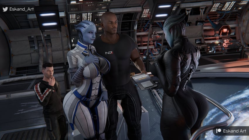 2boys 2girls 3d alien alien_humanoid asari big_ass big_breasts big_thighs bioware blue-skinned_female blue_body blue_skin breasts bust busty chest curvaceous curvy curvy_figure dark-skinned_female dark-skinned_male dark_skin electronic_arts eskandart female hips hourglass_figure huge_ass huge_breasts humanoid large_ass large_breasts liara_t&#039;soni male male/female mass_effect mature mature_female morinth slim_waist straight thick thick_hips thick_legs thick_thighs thighs voluptuous waist wide_hips