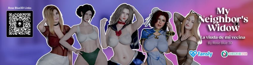 3d big_ass big_breasts big_thighs black_widow_(marvel) breasts bust busty chest curvaceous curvy curvy_figure female hips hourglass_figure huge_ass huge_breasts huge_thighs large_ass large_breasts large_thighs legs light-skinned_female light_skin lilith_grayson marvel marvel_comics mature mature_female milf mother multiple_girls my_neighbor's_widow natasha_romanoff original_character original_characters rose_blue_3d slim_waist sophie_scott susan_collins thick thick_hips thick_legs thick_thighs thighs voluptuous waist wide_hips wide_thighs