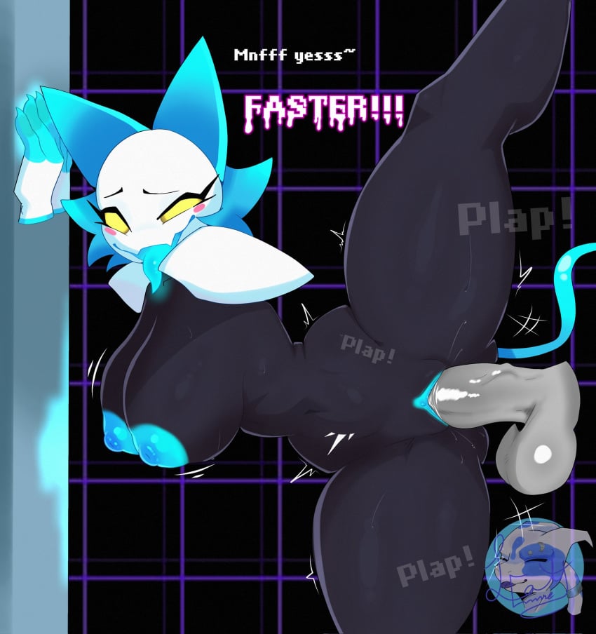 android anthro anthro_on_anthro anthro_penetrated anthro_penetrating anthro_penetrating_anthro balls big_breasts blue_tongue blue_vulva breasts clitoris darkner deltarune deltarune_chapter_2 disembodied_hand disembodied_penis duo emmet_twunks explicitly_stated_consent felid feline female female_focus female_penetrated flexible genitals hi_res huge_breasts human humanoid_genitalia humanoid_penis machine male male/female male_penetrating male_penetrating_female mammal one_leg_up penetration penile penile_penetration penis penis_in_vagina raised_leg robot sex solo_focus splits spread_legs spreading standing tasque_manager tasque_manager_(deltarune) thick_thighs tongue tongue_out undertale_(series) vaginal_penetration vertical_splits yellow_eyes