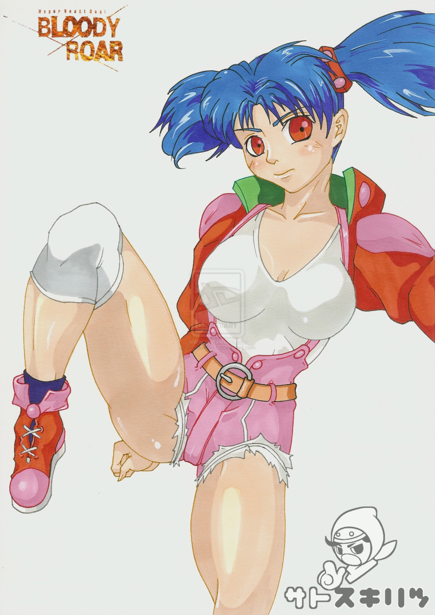 alice_nonomura bloody_roar blue_hair shadowskilz tagme watermark