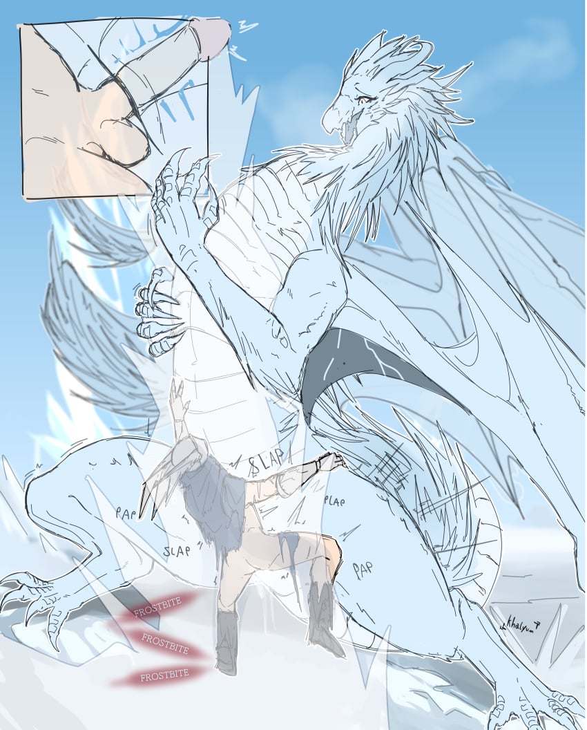 absurd_res blue_body blue_scales caligo_miasma_of_night dominant dominant_female dominant_feral dragon duo elden_ring elden_ring_nightreign elemental_creature elemental_dragon european_mythology female feral feral_penetrated fromsoftware hi_res hip_grab human human_on_feral human_penetrating human_penetrating_female human_penetrating_feral ice_dragon interspecies khalyum male male/female mammal mythological_creature mythological_scalie mythology penetration scaled_body scales scalie sex submissive submissive_male western_dragon white_eyes wylder_(nightreign) x-ray_view zoophilia