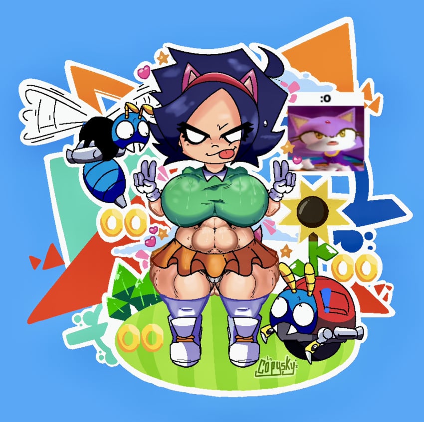 blaze_the_cat buzz_bomber classic_amy_rose_(cosplay) friday_night_funkin lafreakysky motobug nene_(newgrounds) newgrounds pico&#039;s_school sonic_(series) tagme