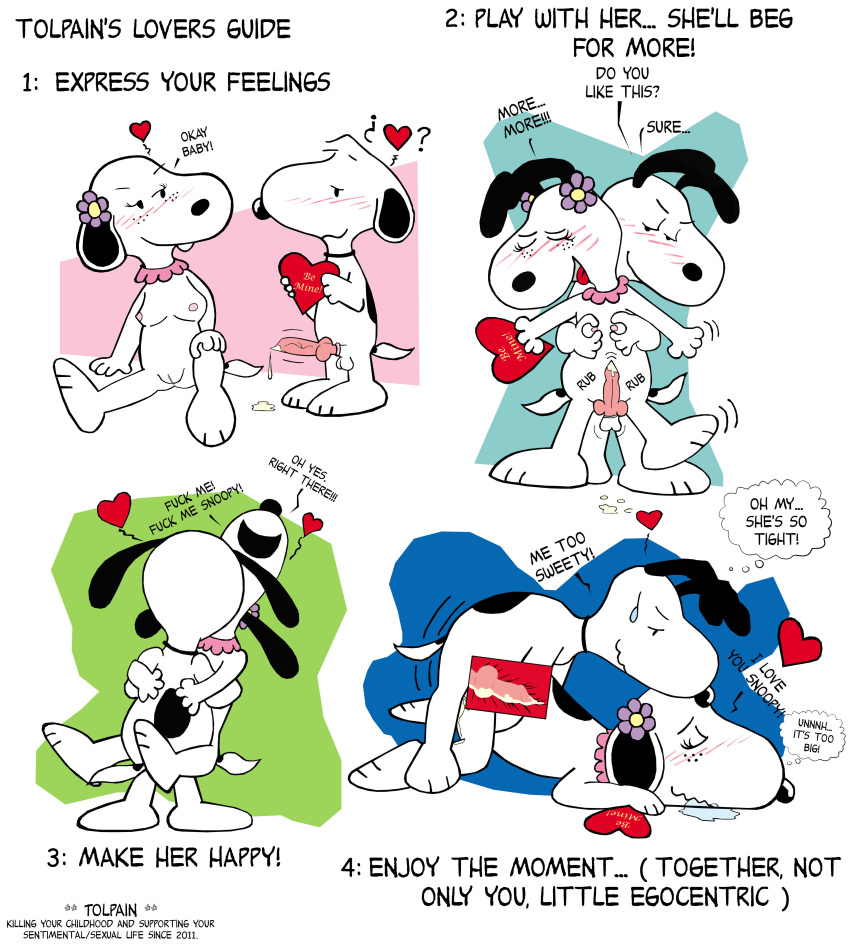 be_mine beagle belle_(peanuts) brother_and_sister cum_in_pussy cum_inside furry incest peanuts sex snoopy tagme tolpain valentine's_day valentines_day x-ray