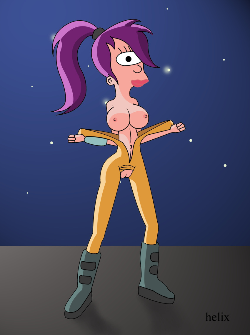 futurama helix purple_hair tagme turanga_leela