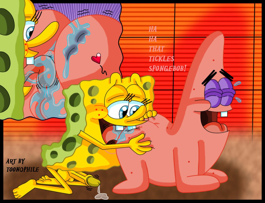 anilingus anus bite bite_marks cum drool heart laughing licking male male_only multiple_males nickelodeon non-human non-human_only oral patrick_star rimming saliva sea_sponge smooth_skin sponge spongebob_squarepants spongebob_squarepants_(character) spongebob_squarepants_(series) spooge starfish tears testicles tongue toonophile toony yaoi