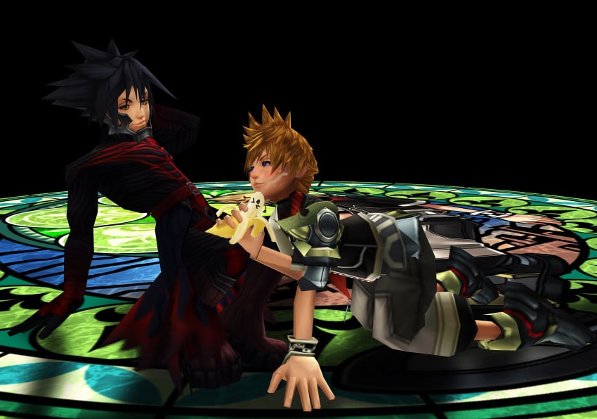 banana_censor censored gay kingdom_hearts male_focus male_only tagme unversed vanitas ventus yaoi