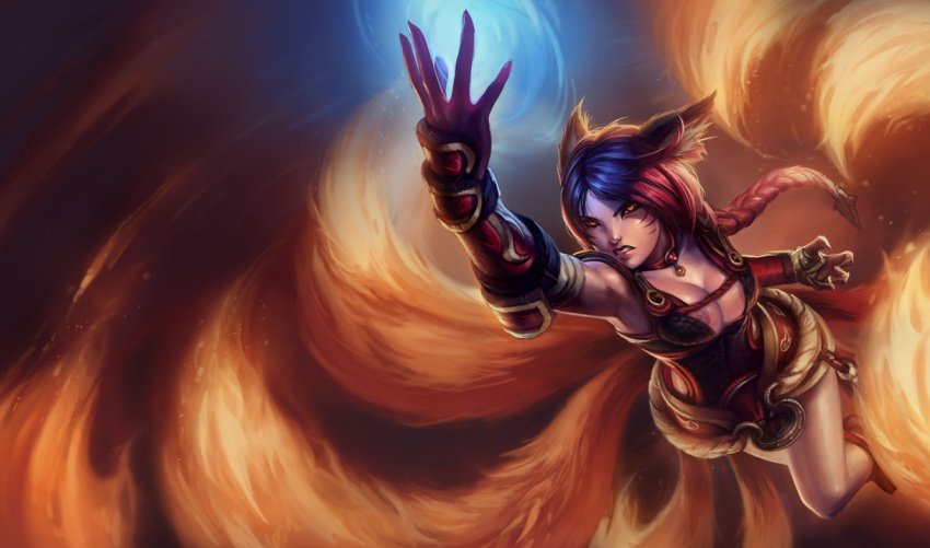 ahri foxfire_ahri fur furry_tail humanoid infernal_series knockwurst league_of_legends multiple_tails tagme tail