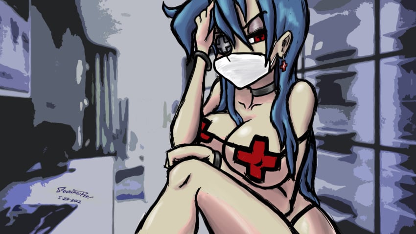 hair_down skullgirls southpawper tagme valentine_(skullgirls)