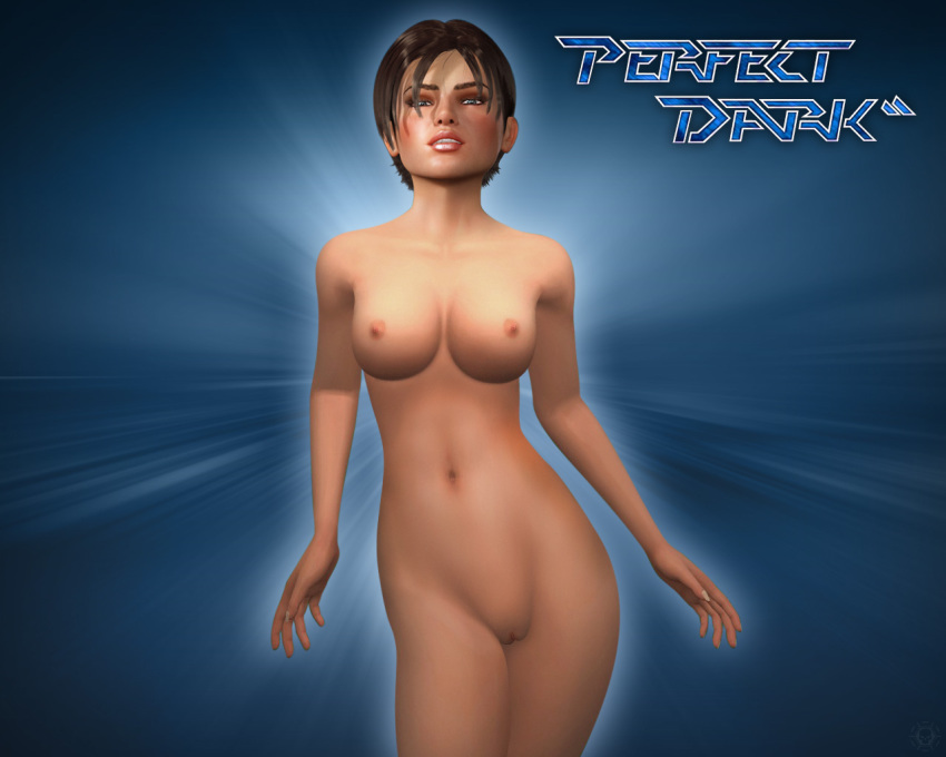 breasts color female female_only front_view human joanna_dark nude perfect_dark solo standing tagme vulva