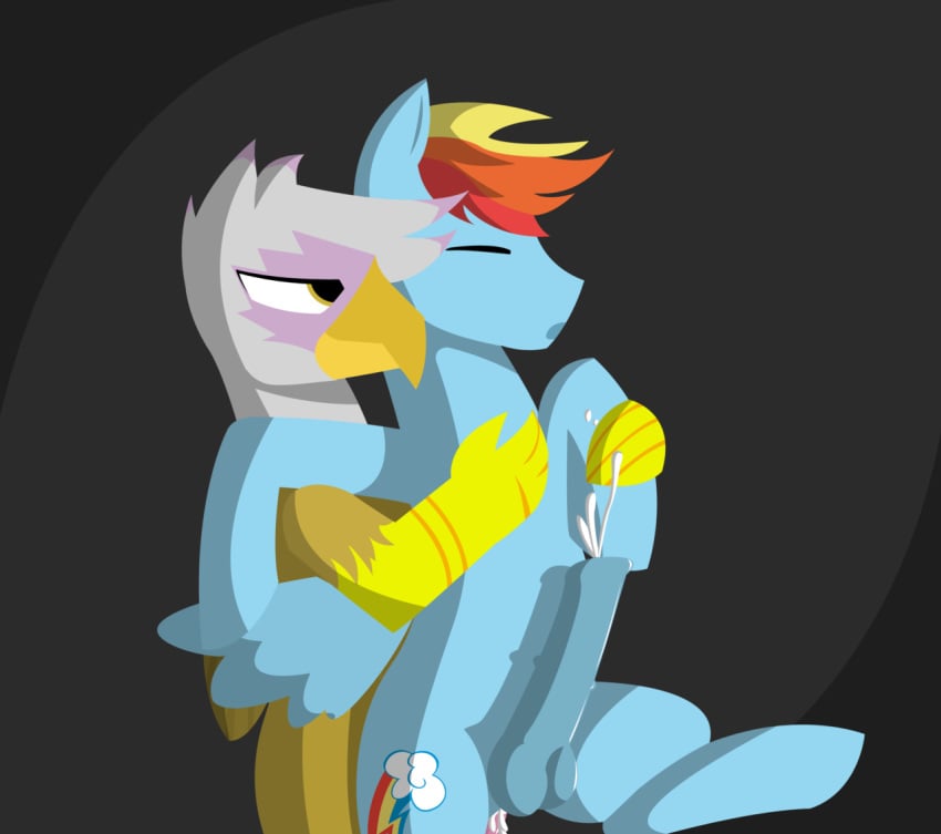 avian equine friendship_is_magic gilda gilda_(mlp) gryphon horse male male_only my_little_pony pegasus pony rainbow_blitz_(mlp) rainbow_dash_(mlp) rule_63 sawsta smooth_skin yaoi