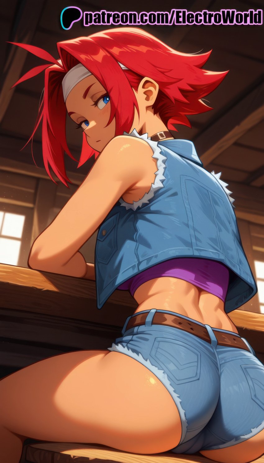 1girls 2025 ai ai_assisted ai_generated anime anime_girl anime_style artist_name ass ass bench big_ass big_butt blue_eyes booty breast breasts breasts breasts bubble_ass bubble_butt bust buttocks chest crop_top curvy_ass curvy_butt cute_ass denim denim_shorts desk electroworld eretzvaju evil_zone female firm_ass from_behind hi_res high_quality high_resolution highres juicy_ass juicy_butt large_ass looking_back midori_himeno patreon patreon_username perfect_ass plump_ass pocket red_hair round_ass sexy_ass shorts sitting sleeveless solo stable_diffusion table tight_ass voluptuous_ass watermark