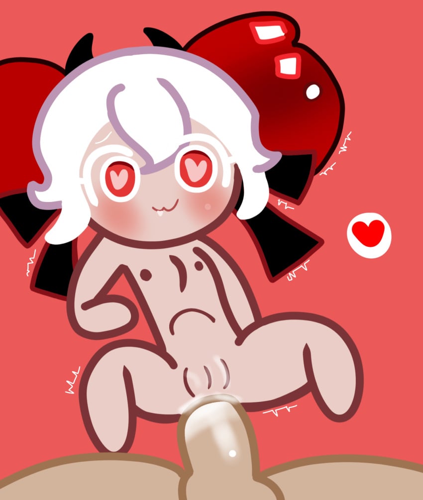 anal_sex candy_apple_cookie cookie_run cookie_run_kingdom first_porn_of_character heart heart-shaped_pupils ilovecream5 stomach_bulge tagme unseen_male_face