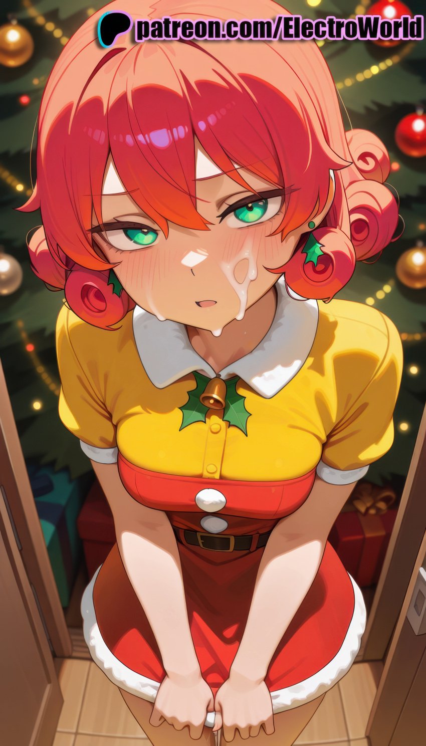 1girls 2025 ai ai_assisted ai_generated anime anime_girl anime_style antlers artist_name average_breasts bell belt blush box breast breasts breasts breasts bust chest christmas christmas_lights christmas_ornaments christmas_tree cum cum_on_body cum_on_breasts dress earrings electroworld facial female fireplace fur-trimmed_dress fur-trimmed_headwear fur_trim gift gift_box green_eyes hi_res high_quality high_resolution highres holding_sack holly jewelry medium_boobs medium_breasts merry_christmas normal_boobs normal_breasts patreon patreon_username penny_(stardew_valley) pov reindeer_antlers sack santa_costume santa_dress santa_hat short_hair solo stable_diffusion star_(symbol) star_earrings stardew_valley symbol-shaped_pupils watermark