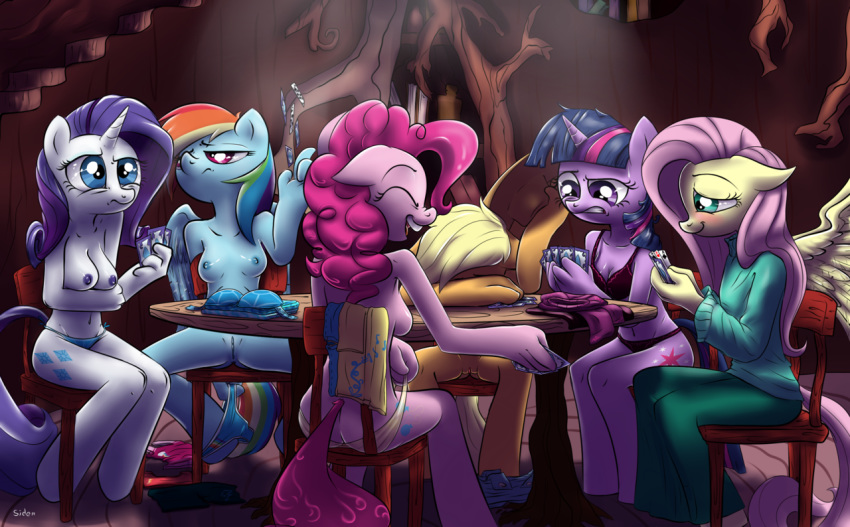 anthro applejack_(mlp) fluttershy_(mlp) friendship_is_magic mane_six_(mlp) my_little_pony pinkie_pie_(mlp) rainbow_dash_(mlp) rarity_(mlp) siden smooth_skin twilight_sparkle_(mlp)