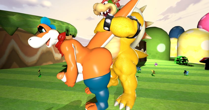 2boys 3d_(artwork) anthro balls bowser digital_media_(artwork) dinosaur duo erection genitals hi_res humanoid_genitalia humanoid_penis male male/male male_penetrated male_penetrating male_penetrating_male marine mario_(series) miguel_the_divine_dragon nintendo nude penetration penis plesiosaur plessie prehistoric_species reptile scalie sex source_filmmaker_(artwork) super_mario_3d_world tail