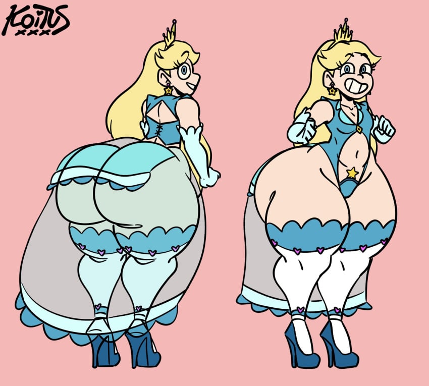 1girls ass_visible_through_clothes big_ass big_butt bigbuffscorpia blonde_hair blue_eyes bubble_ass bubble_butt dress female female_only long_hair smile smiling smiling_at_viewer star_butterfly star_vs_the_forces_of_evil stockings tagme thick_thighs