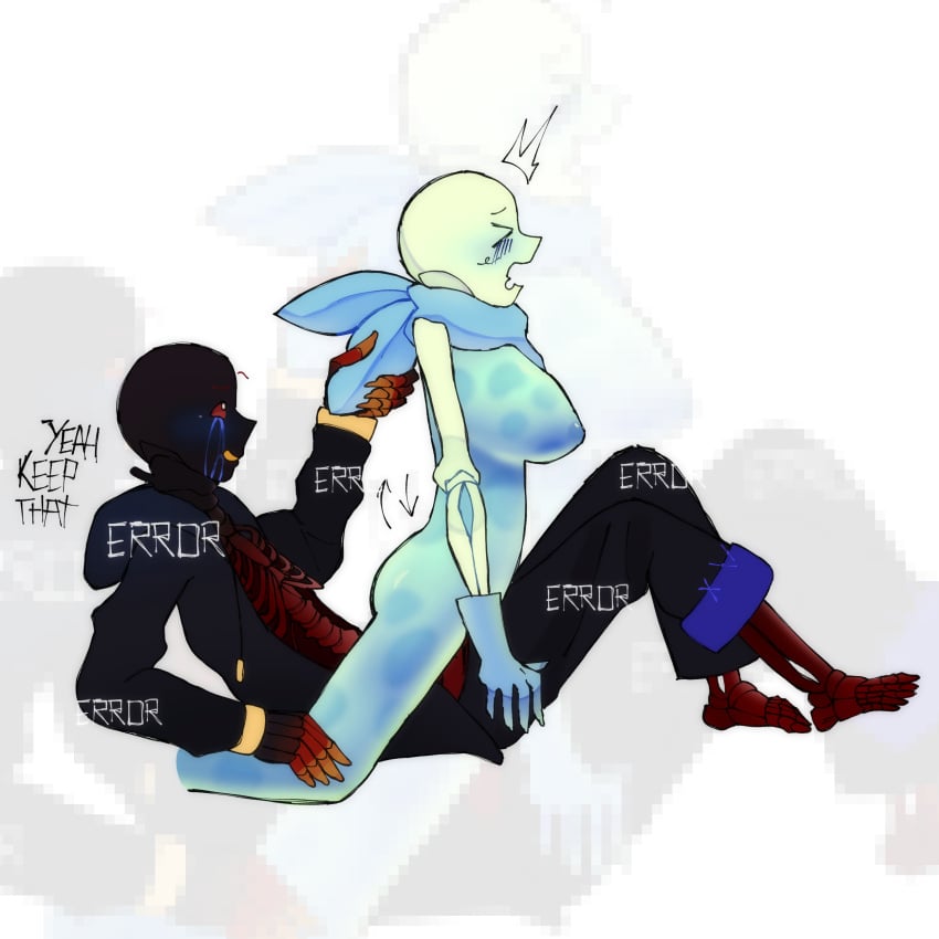 breasts ectobody ectobreasts error_sans error_sans_(fan_character) genderswap_(mtf) rule_63 sans sans_au scarf_only underswap underswap_sans undertale undertale_au underverse