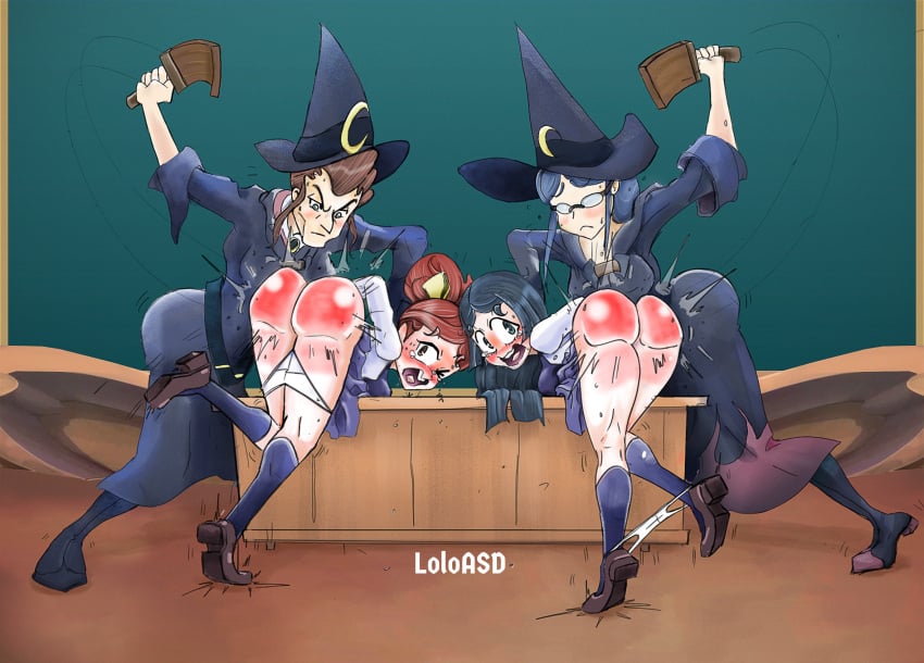 4girls anne_finnelan ass ass_focus ass_up barbara_parker bare_bottom bare_bottom_spanking bent_over booty bubble_butt curvy_figure desk disciplinarian discreet_vibrator dress gilf glasses hannah_england kneehighs knees_together_feet_apart little_witch_academia loloasd megane milf paddle paddled panties panties_around_leg panties_around_legs panties_down red_ass red_booty red_butt robe round_ass round_butt school school_uniform schoolgirl spank_marks spankable_ass spanked spanked_ass spanked_butt spanking spanking_ass spanking_butt thick_ass thick_hips thick_legs thick_thighs thighs ursula_callistis white_panties witch witch_costume witch_hat witches