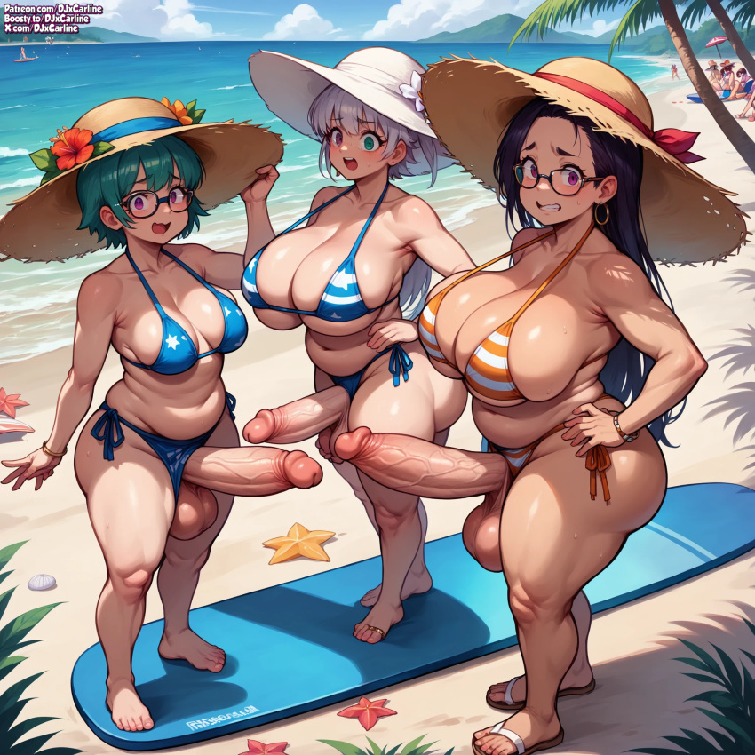 ai_generated ass_focus beach big_penis dickgirl djxcarline futanari gamer gigantic_ass gigantic_balls gigantic_breasts gigantic_butt gigantic_testicles gigantic_thighs huge_ass huge_breasts huge_cock vr