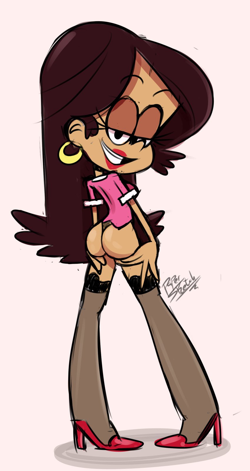 ass ass_grab lingerie ms._dimartino nickelodeon papersketch teacher the_loud_house