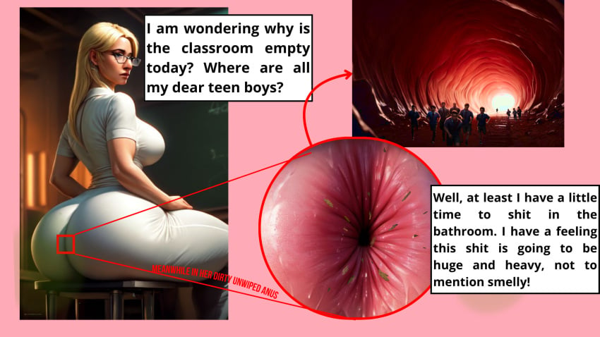 ai ai_assisted ai_generated anal anus ass ass_focus asshole big_ass big_breasts big_butt blonde_female blonde_hair breasts dirty_ass female giant giant_ass giant_thighs giantess huge_ass huge_breasts huge_butt human human_only larger_female macro macro_female micro micro_male micro_on_macro pale_skin pink_anus scat school school_uniform schoolboy smaller_human smaller_male smell smelly student student_and_teacher teacher teacher_and_student teacher_outfit teen teen_boy teenager thick thick_ass thick_butt tight_clothing tight_fit tights tiny_male unaware unaware_vore white_skin