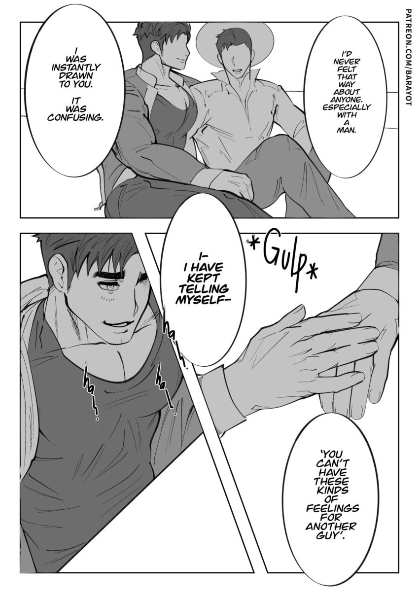 alex_(stardew_valley) barayot black_and_white comic comic_page farmer_(stardew_valley) gay male_only stardew_valley