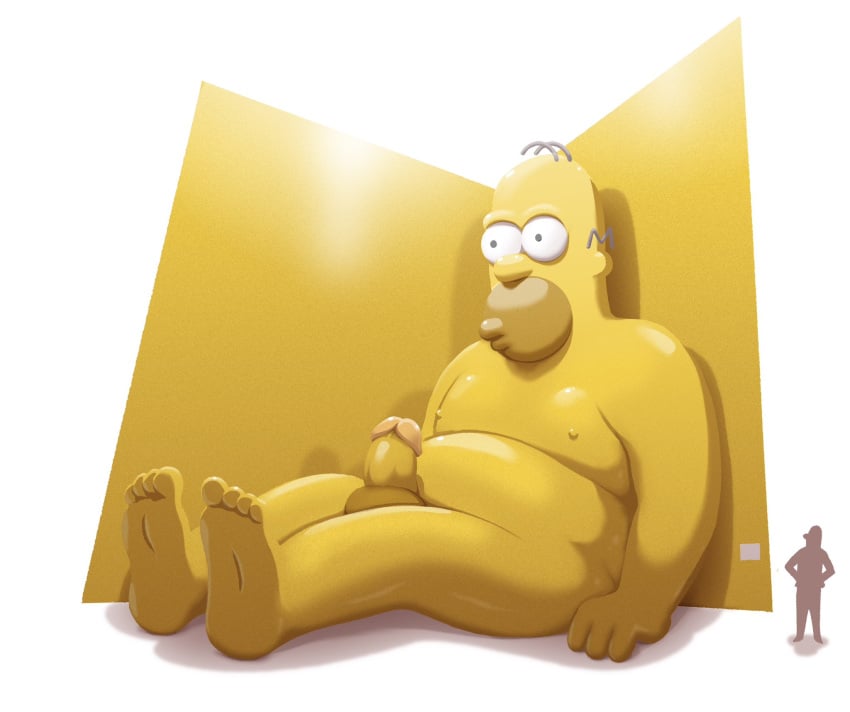 balls boner chuchugelee erection homer_simpson male male_only nude penis sitting solo solo_male the_simpsons yellow_body yellow_skin