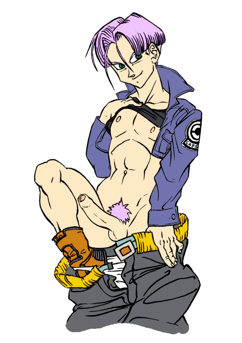 1boy bigred92 dragon_ball dragon_ball_z edi_shota male male_only solo trunks_briefs