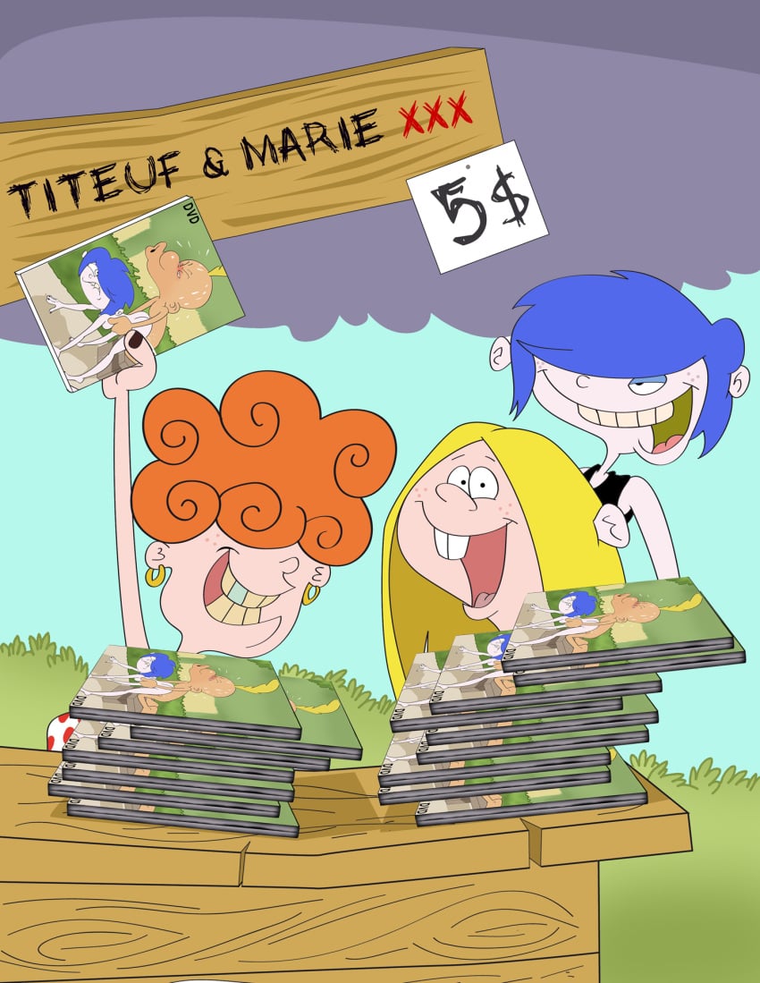 crossover ed_edd_n_eddy female human kanker_sisters lee_kanker marie_kanker may_kanker straight_hair titeuf