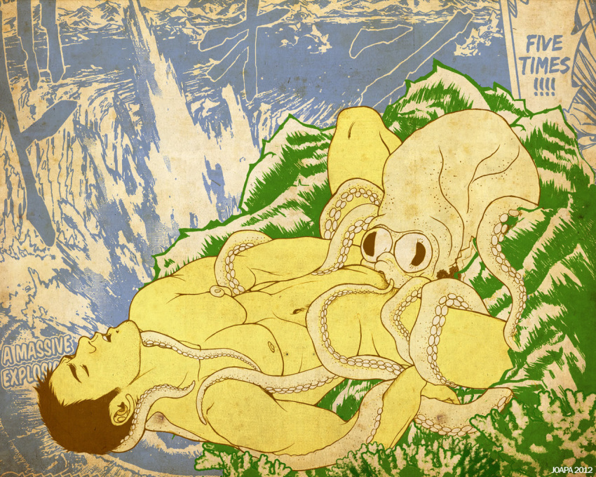 art fine_art_parody human male nipples octopus rule_63 shunga tentacle_on_male the_dream_of_the_fisherman's_wife