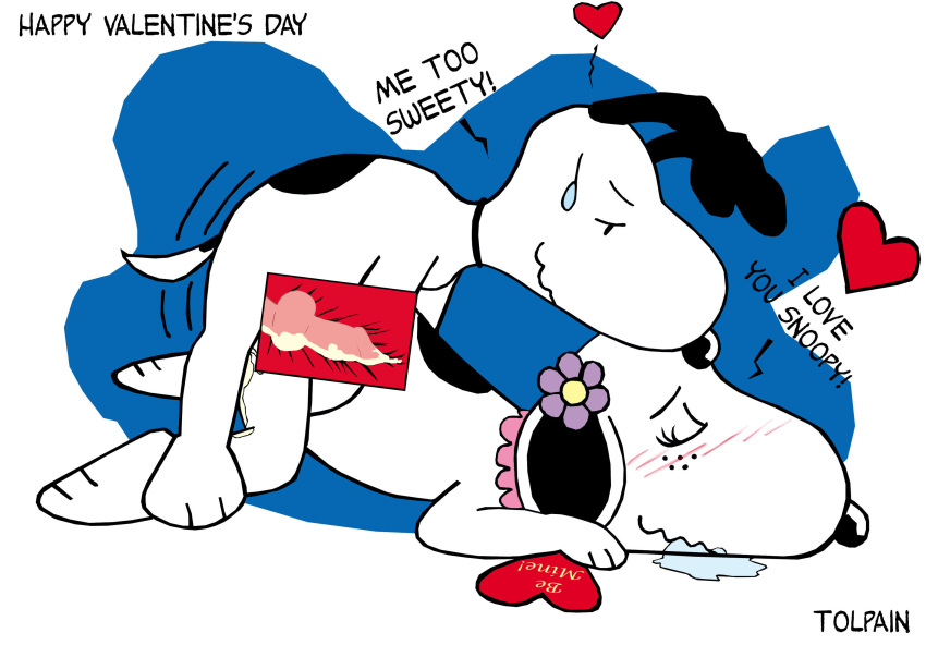 be_mine belle_(peanuts) brother_and_sister cum_in_pussy furry incest peanuts snoopy tagme tolpain valentine's_day valentines_day