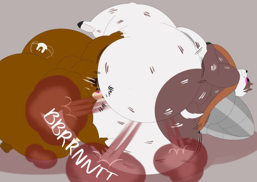 ass_bigger_than_head badger badgerclops big_ass big_butt cinna_(megacoolbear) fart fart_cloud fart_everywhere fart_fetish farting farting_in_face farting_on_another farting_on_face farts fat fat_ass fat_butt fat_male huff huffing mao_mao:_heroes_of_pure_heart megacoolbear_(artist) overweight overweight_male sniffable_ass sniffing sniffing_ass sniffing_butt sniffing_farts