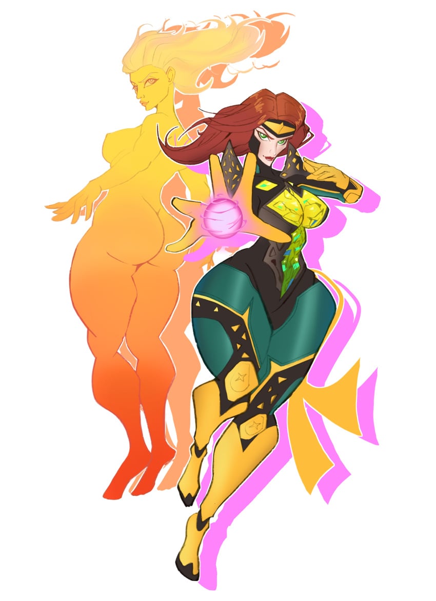 1girls big_ass big_breasts female female_only hyperion jean_grey marvel marvel_rivals phoenix_(marvel_rivals) phoenix_(x-men) solo standing thick_thighs