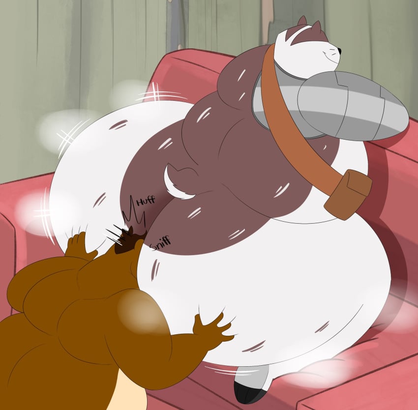 ass_bigger_than_head badger badgerclops bear big_ass big_butt cinna_(megacoolbear) couch face_between_cheeks face_burried_in_ass face_on_ass face_on_butt fat fat_ass fat_butt fat_male furry gay grabbing_ass grabbing_from_behind huff huffing mao_mao:_heroes_of_pure_heart megacoolbear_(artist) overweight overweight_male sniffing sniffing_ass sniffing_butt